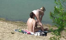 Making love on the beach